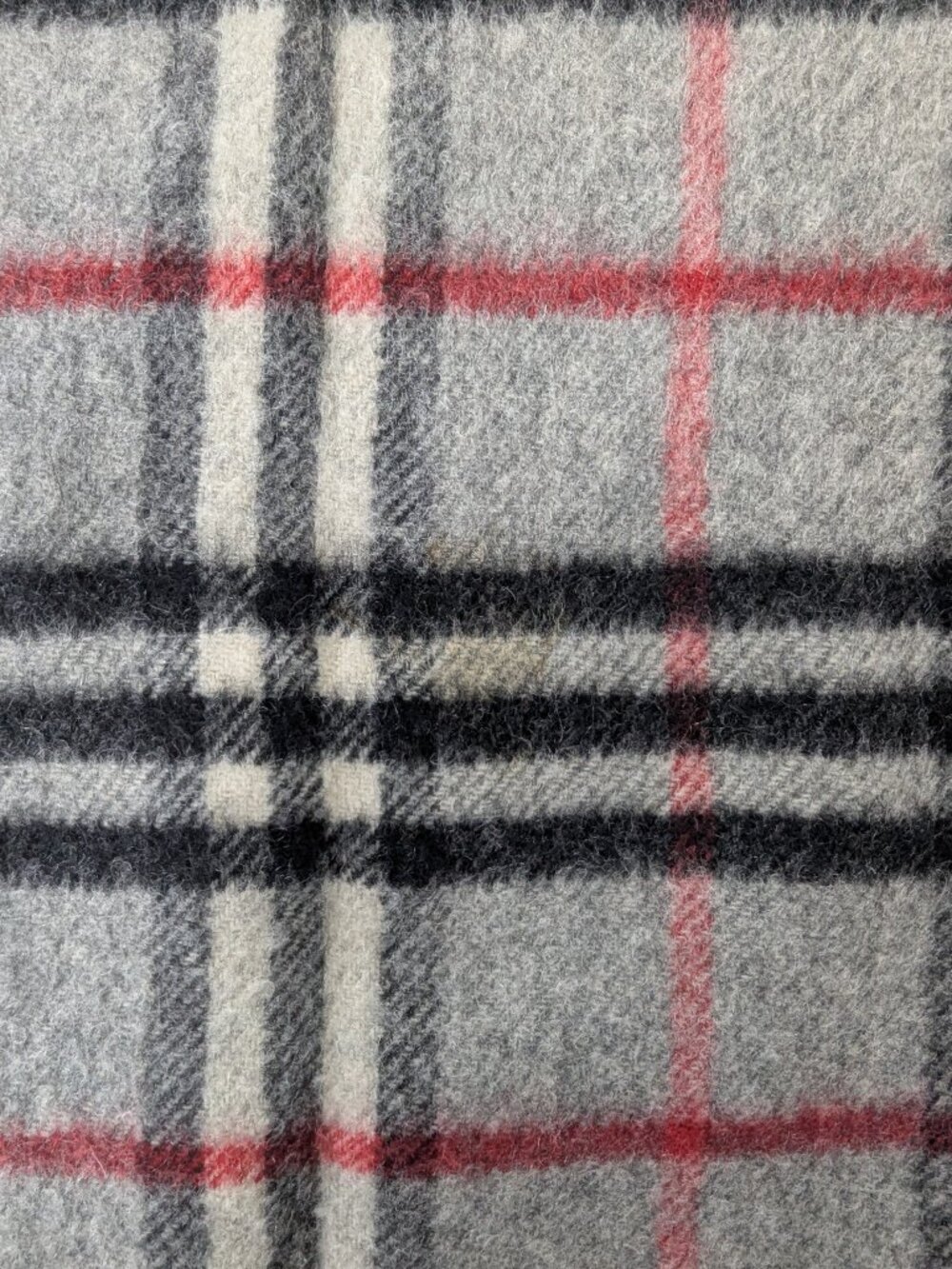 Designer Burberry Gray 100% Cashmere Check Scarf Unisex - Picture 4 of 8